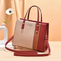 Ladies' stylish handbag with contrasting colors