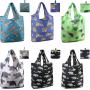 Wholesale Custom Printing Eco-Friendly Pouch Foldable Grocery Bags Reusable Folding Polyester Shopping Bags