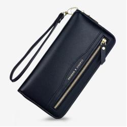 Wallets for Women pu Leather Credit Card Holder Large Capacity With Wristlet Zip Around Wallet