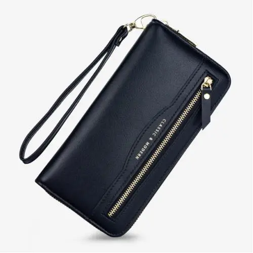 Wallets for Women pu Leather Credit Card Holder Large Capacity With Wristlet Zip Around Wallet
