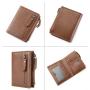 ZF252 RFID Anti-theft Brush Head Layer Cowhide Men Wallet Card Case Short Multifunctional Money Clip Daily Convenient