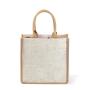 Gelory Custom Logo Artistic Simple Linen Bag Jute Tote Bag Student Super Large Capacity Cloth Bag