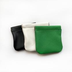 Wholesale Genuine Leather Automatic Closing Data Cable Mini Cosmetic Lipstick Pouch Coin Purse Leather Earphone Storage Bag