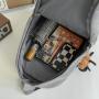 New Designer Trendy Custom Fashion Retro Simple Style Corduroy Backpack Solid Color Bookbags Student Schoolbag