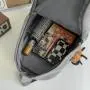 New Designer Trendy Custom Fashion Retro Simple Style Corduroy Backpack Solid Color Bookbags Student Schoolbag
