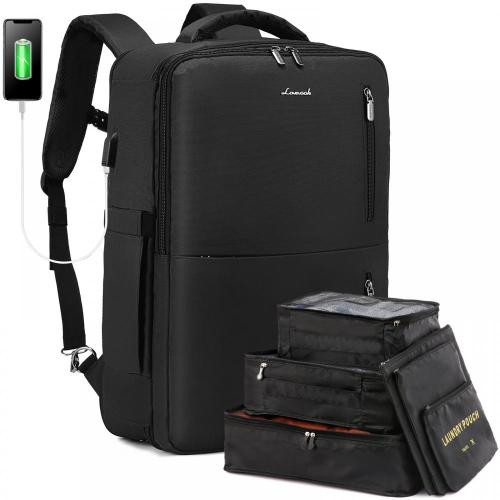 Business Men's Carry On Oxford Backpack large Laptop Back Bags Luggage Suitcase with 6 Packing Cubes Travel Backpack Unisex