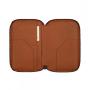 Customized leather zipper passport cover wallet genuine leather passport holder