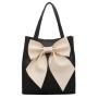 New Fashion Designer Woman Handbag Custom Pu Leather Contrasting Color Bag Bow Single Shoulder Square Underarm Bag