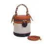 2024 Custom Canvas Leather Bucket Bag Handbag For Women Luxury With Scarf Charm