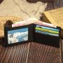 Vintage Leather Wallets for Men Short Male Purse Card Holder Crazy Horse Genuine Leather Wallet Men Fashion Quality Wallets