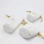 Screen Printed Round Bottom Pu Leather Gift Candle Cutter Packaging Bag Golf Ball Storage Packing Leather Drawstring Pouch