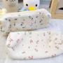 NHC0054 Simple Small Floral Pencil Case Cute Small Fresh Girl Heart Mini New ins Stationery Storage Bag For Student