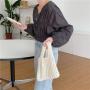 Wholesale Fashion Soft Cotton Thread Braid Women Tote Handbags Specially Designed Knit Embroidered Hollowed-Out Female Hand Bags