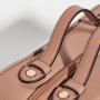 Custom Pink Double Zippers Leather Cosmetic Train Case With PVC Pocket Large Clear Cosmetic Cases for Travel