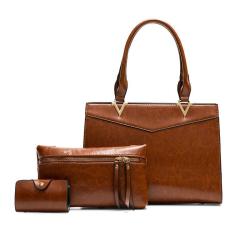 OEM1000 Women Handbag Sets Fashion Ladies Designer PU Leather Handbags Three-piece Sets Clutch Ladies Purses Tote with Wallets
