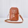 Gelory 2024 Mobile Phone Bag Braided Pearl Tassel Cover Style Women's Handbag Single Shoulder Bag