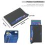High Quality Leather Automatic Pop Up Wallet RFID Pop Up Wallet Metal Credit Card Holder Slim Credit Card Holder