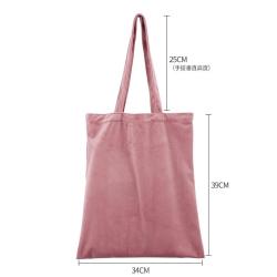 In-Stock Wholesale Colorful Velvet Handbag Portable Veet Shopping Bag with Embroidery Shoulder Flannel Joker Style