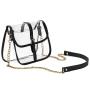 Transparent PVC Messenger Bag Custom Clear Women Bag Stadium Approved Transparent Women's Bag