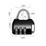 DC007 Multiple Color Customized Mini Padlock Anti-Theft High Quality Combination Travel Lock for Luggage Portable Password Lock