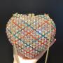 Wholesale Handmade luxury full rhinestones clutch bag purses heart shape evening bag crystal flower elegant handbags collection