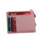 fashion rfid minimalist pu leather card holder wallet thin zipper keychain wallet card holder