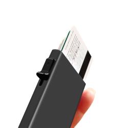 Hot selling Stock Available Logo Customs Ultra Slim Cash Card Holder For Men Metal Wallet With Elastic Strap