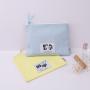 High Quality 8 Oz Canvas Zipper Cosmetic Brush Storage Bag Organic Cotton Canvas Makeup Pouch