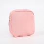 Hot Selling Colorful DIY Patch Name on Women Cute Custom Logo Make Up Organizer Waterproof Travel Accessories Nylon Pouch