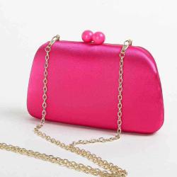 Wholesale metal chain shoulder bag women satin clutch bag ladies evening bags handbags