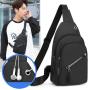 ZR668 Men Chest Bag Waterproof Shoulder Bag Sports Travel Crossbody Leisure Solid Color Business High Quality Bag Print logo