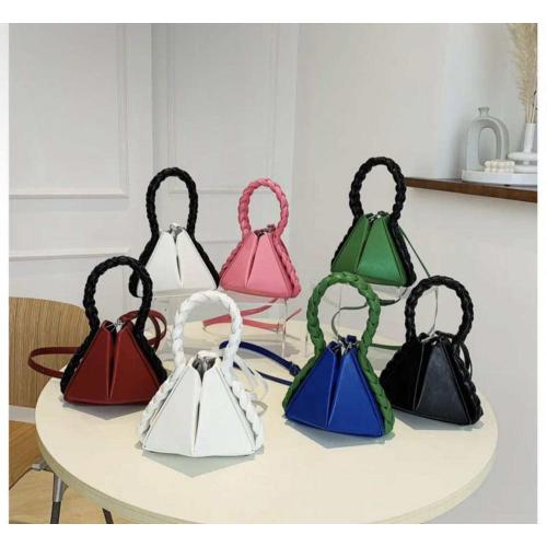 2023 Women'S New Fashion Thread PU Bag Fried Dough Twists Woven Portable Bucket Bag bolsos-para-mujeres-
