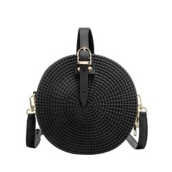 AL008 New Trend Women's Bag Fashion Messenger Bag Casual Woven Round One-shoulder Bag PVC Small Jelly Handbag