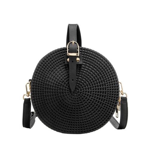 AL008 New Trend Women's Bag Fashion Messenger Bag Casual Woven Round One-shoulder Bag PVC Small Jelly Handbag
