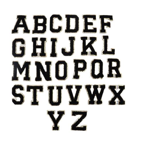 Keymay Self Adhesive Bag Clothing Sticker Patches Custom Letter Patch Chenille Patches Custom Embroidery