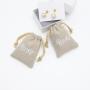Recycled Natural Hessian Burlap Christmas Gift Coffee Dust Jute Pouch Brown Gray Sack Jute Drawstring Bag