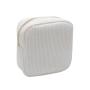 Embroidery Logo Ladies Women Beige Corduroy Zipper Makeup Organizer Men Wholesale Outdoor Toiletry Pouch Travel Cosmetic Bag