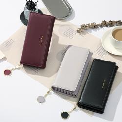 Customs Wallet PU Leather Carteras Mujer Multi Card Wallet Para Mujeres Bolso Bolsas Horizontal Square Shape Letter Purse
