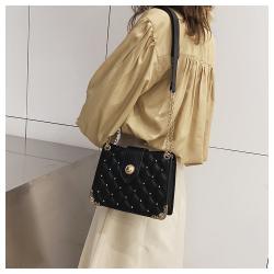 2023 Winter New Fashion Messenger Bag Thread Large Capacity Rivet Bag for Ladies Single Shoulder Chain Small Square Bag