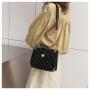 2023 Winter New Fashion Messenger Bag Thread Large Capacity Rivet Bag for Ladies Single Shoulder Chain Small Square Bag