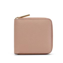 Custom Logo Genuine Leather Zipper Wallet Rfid Ladies Clutch Wallet With Coins Pocket