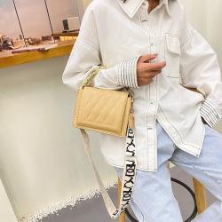 Fashion Luxury Chains Sewing Thread Crossbody Hand Bags For Women PU Ladies Purses Girl Diamond Lattice Button Square Handbags