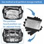 Pretty Outdoor Camping Square Double Zipper Reusable Thermal Insulation Fabric For Cooler Bags Bento Lunch Box With Bags