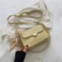 Textured underarm bag for women, new summer style trendy fashion chain bag, small square bag, ins shoulder  square bag