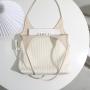 2024 new Popular Luxury design Striped French Pleated womens tote  Handbag Single shoulder bag Elegant shopping bag