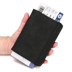 HF057 Passport Holder Cover Wallet PU Leather Travel Passport Holder Cover Wallet With Card Case Ticket Slot
