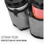 Gelory Factory Custom Luggage Travel Drink Bag Cup Holder Fits All Suitcase Handles Free Hand Drink Beverages Caddy