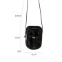New style Simple womens cross bag Water Resistant Nylon cloth Zipper mini phone bag PU Drawstring Ruffles small crossbody bag