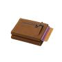 Genuine Leather Minimalist Mens Coin Pocket  Wallet Rfid Card Holder Aluminium Pop Up Wallet