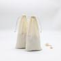 Eco Friendly Natural Cotton Pouch Cloth Packaging Drawstring Gift Organic Muslin Cotton Shopping Dust Bag With Cotton String